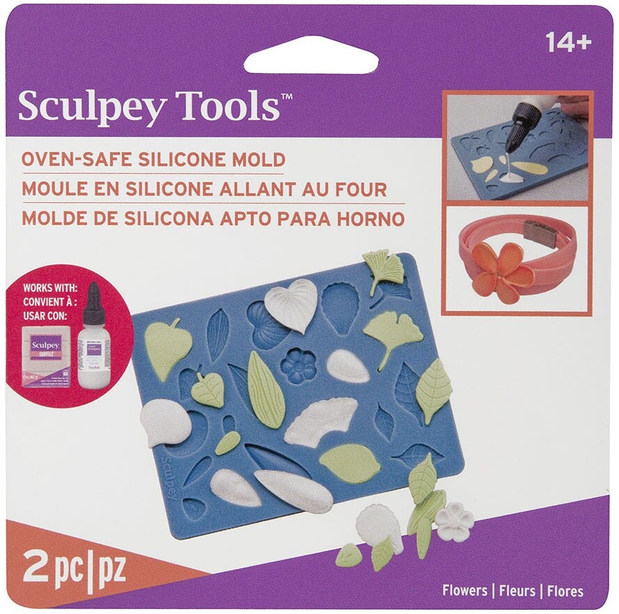 Sculpey Flexible Push Mold-Flowers