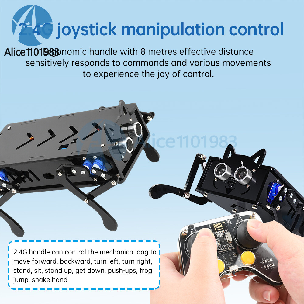 Intelligent Programming Quadruped Robot Bionic Mechanical Dog Kit Remote Control