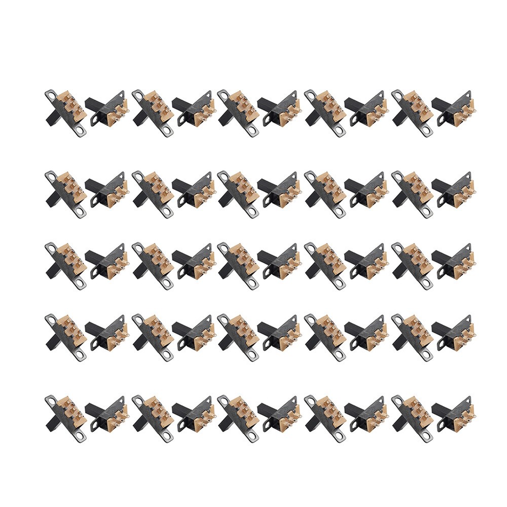 50Pcs 8mm Vertical Slide Switch SPDT 2 Position 3 Terminals PCB Panel Latching