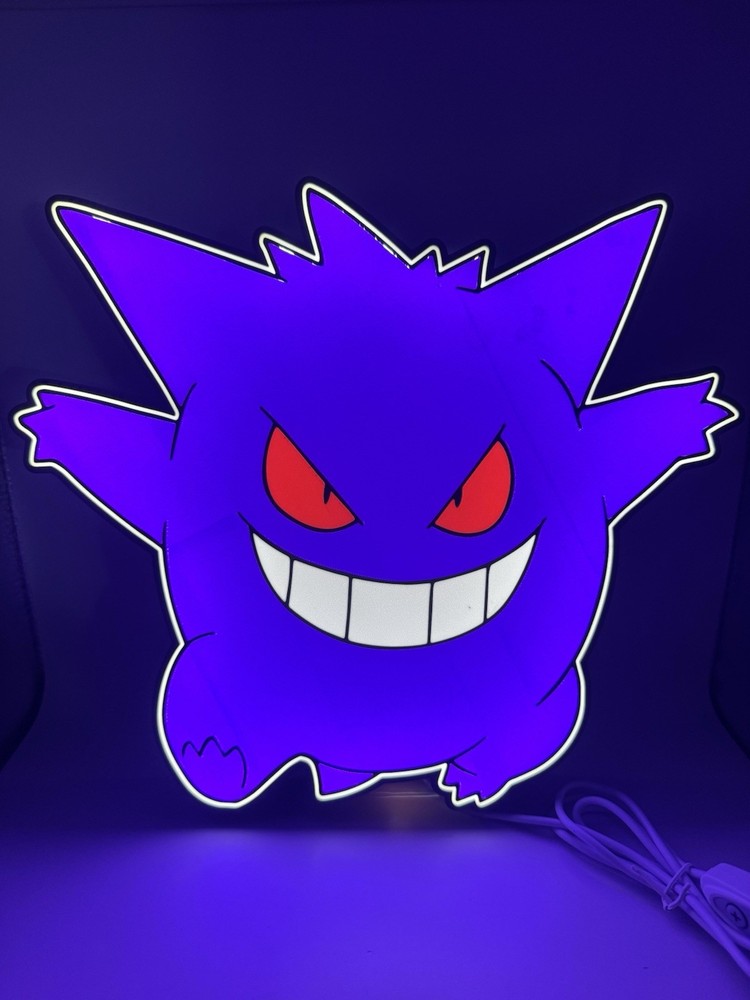 Gengar Pokemon- Light Up LED Sign