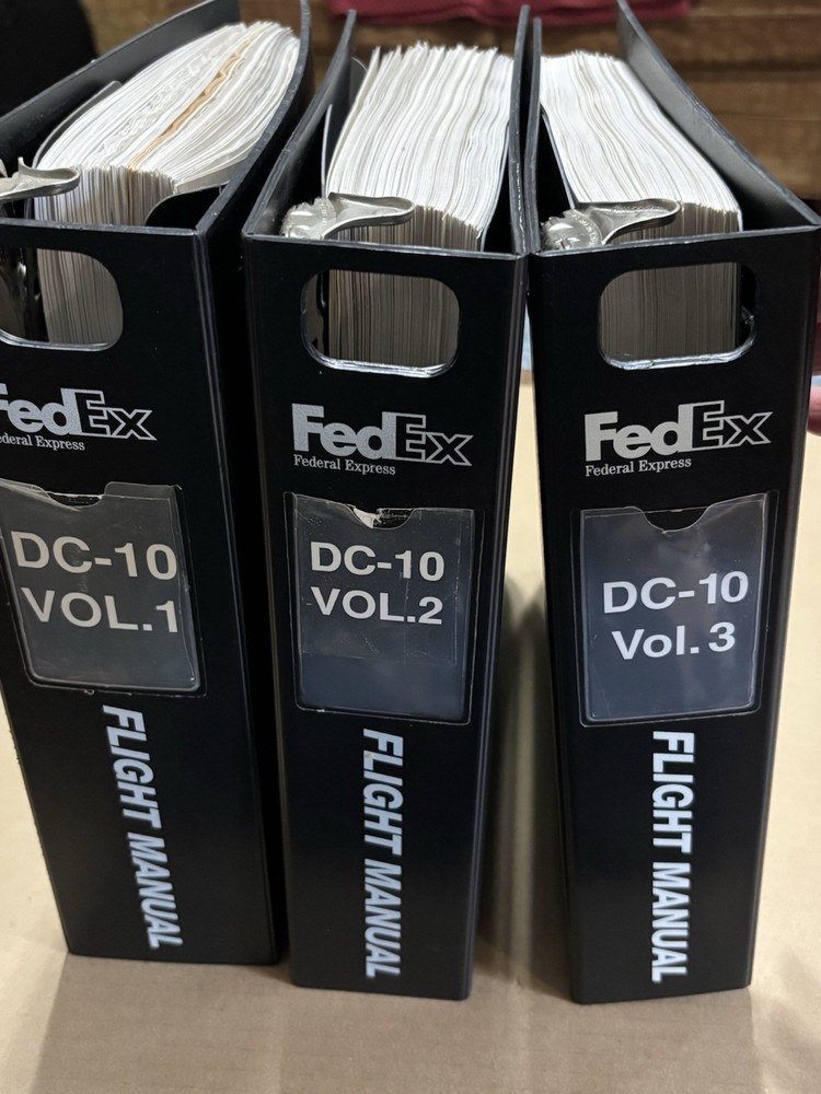 FedEx DC-10 Airplane Flight Manual Training Reference Lot of 3
