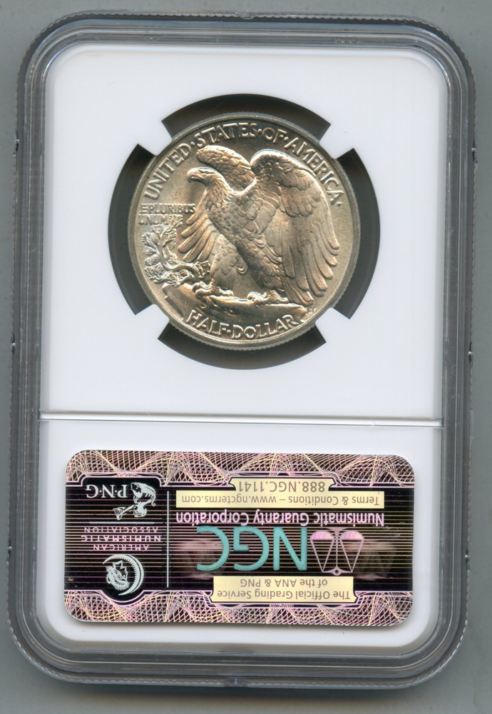 1946 Walking Liberty Silver Half Dollar NGC MS 66