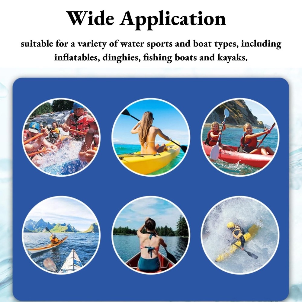 2Pcs Inflatable Dinghy Oars, Dinghy Canoe, Silver Dinghy Paddle Boat Durable ...