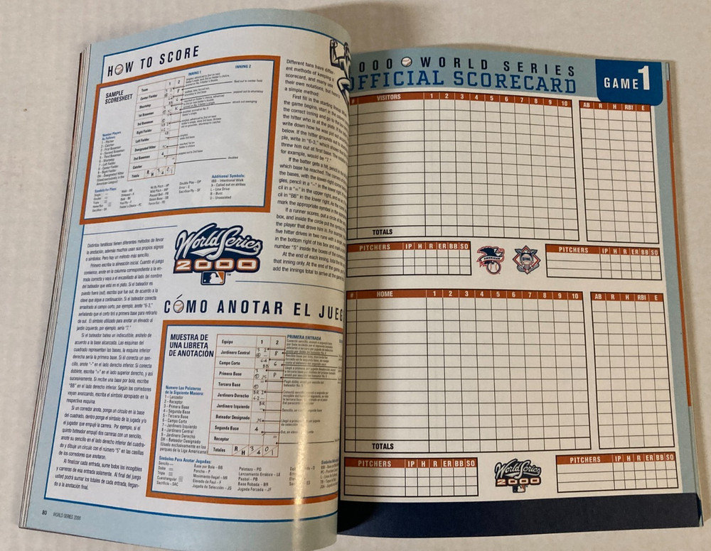 Yankees 2000 MLB World Series Program & CD w/ 1993 Topps #98 Derek Jeter Rookie