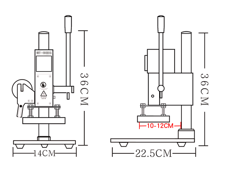 Hot Foil Stamping Machine 110/220V Logo Embossing Label Bronzing Leather Tools