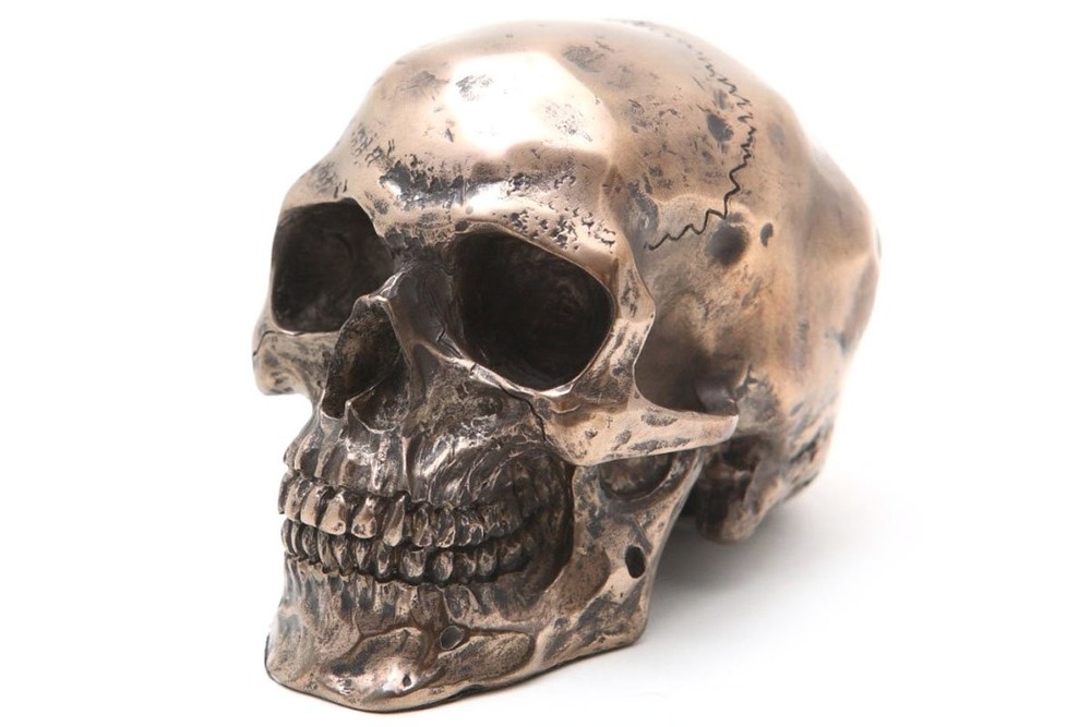 Pacific Giftware PTC 3.25 Inch Small Bronze Finish Skeleton Skull Statue