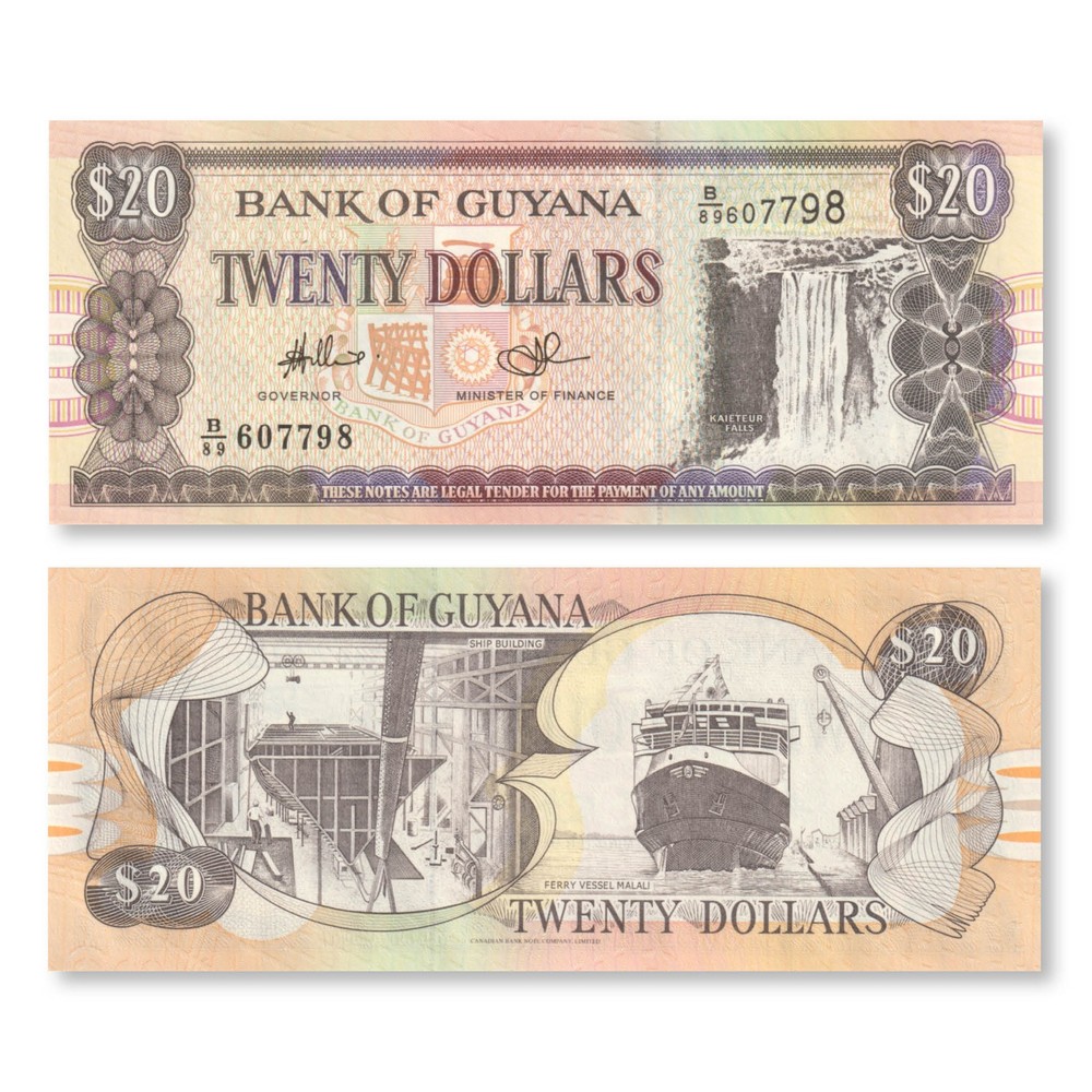 Guyana 20 Dollars, 2015, B108g2, P30e, UNC