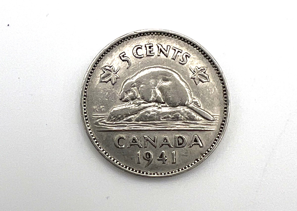 VINTAGE 1941 CANADA 5 CENT COIN