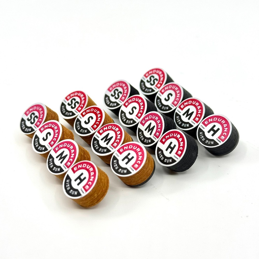 Pool Cue Tip |Endurance™ High Run Brown Clear | 14mm, 8 layer