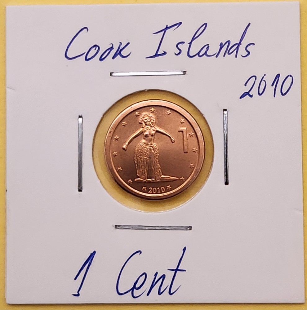 Cook Islands coin,  1  Cent,  2010