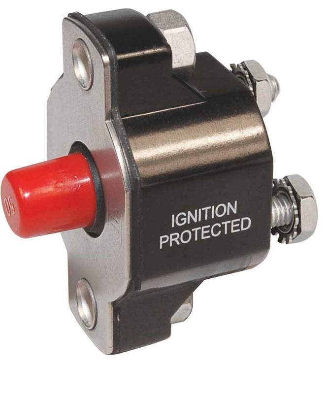 BLUE SEA 2139 BREAKER, 20-AMP PUSH BUTTON, RESET-ONLY