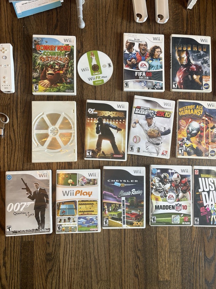 SUPER Custm Wii Console Brew Mod🐢 Bundle With Controllers And Games