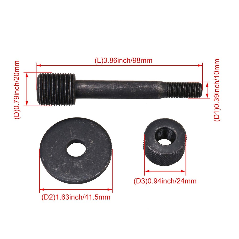 20x10mm Hydraulic Driver Draw Stud Knockout Punches Pull Rod with Lock Cap, H...