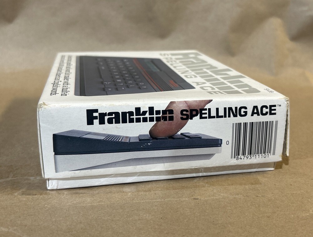 Vintage 1986 Franklin Computer Spelling Ace Model SA-88 Manual & Box