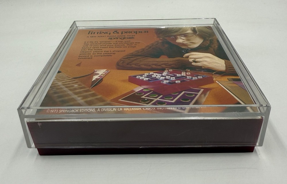 Sid Sackson Fitting & Proper Puzzle-Game 1973 Springbox - Hallmark Cards