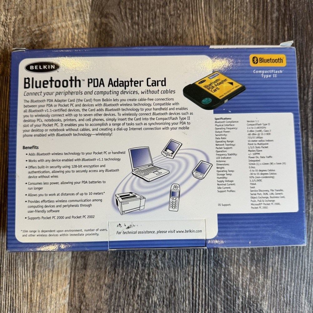 Belkin Bluetooth Compact Flash Network Adapter (F8T020EF)