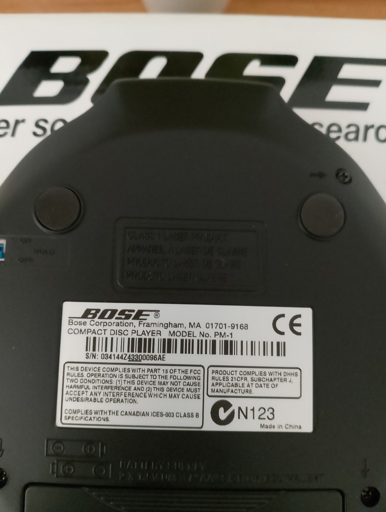 Bose PM-1 Portable CD Player Personal Discman Anti-Skip. Tested Working