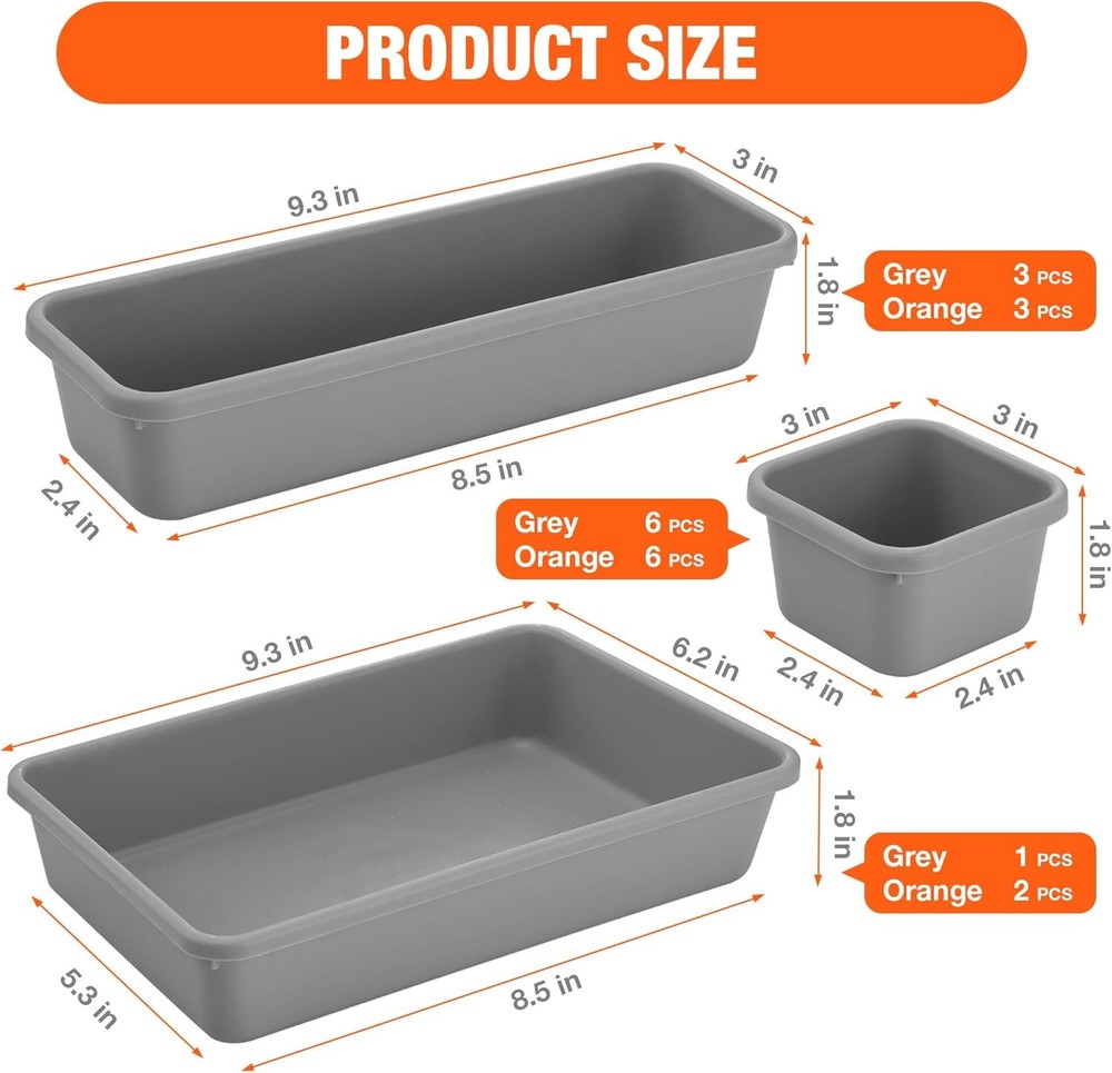 ValueMax 21 PCS Tool Box Organizer Set PP Material Interlocking Tool Organizer