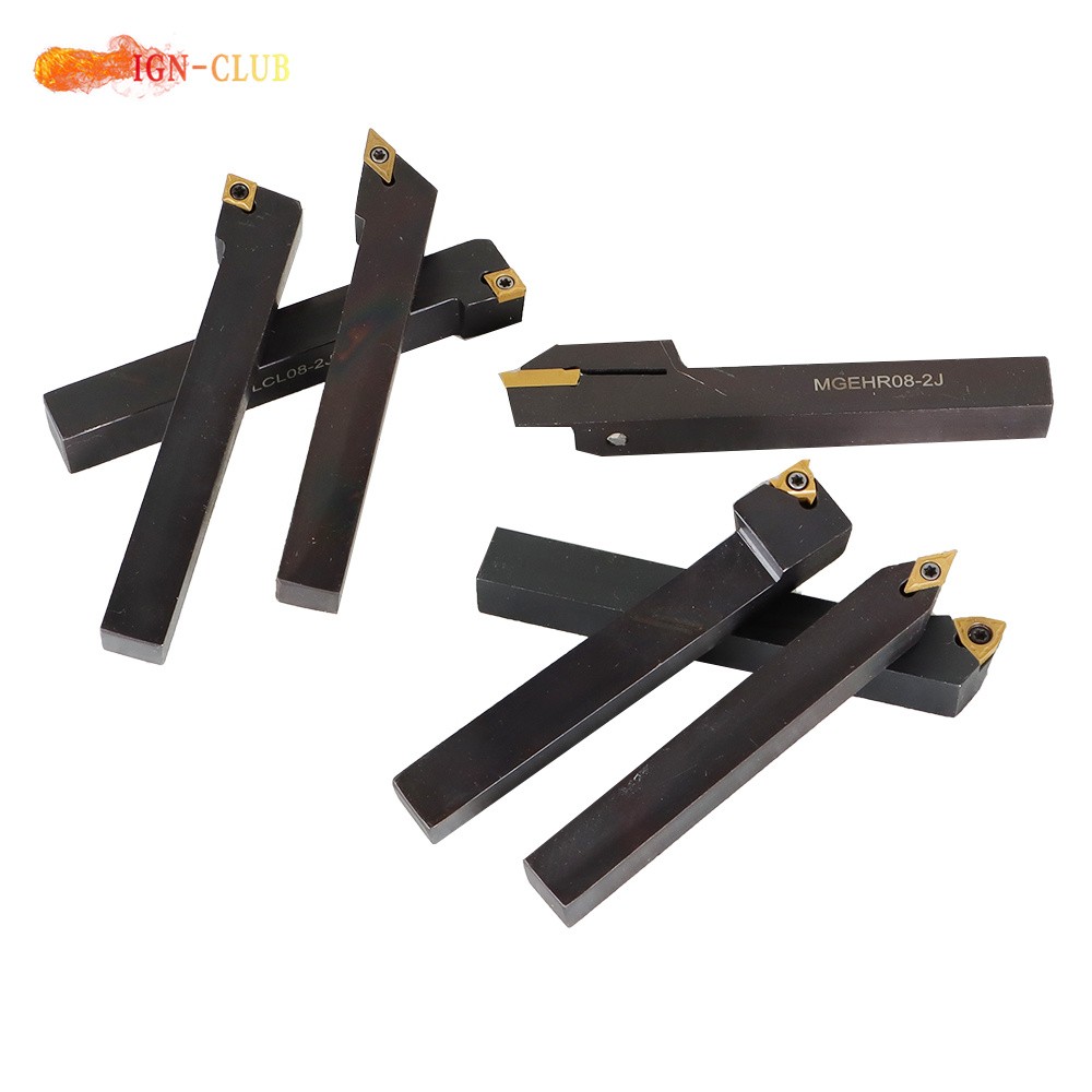 7Pcs Carbide Indexable Turning Tool 1/2" Lathe Tool Bit Thread Insert Holder Kit