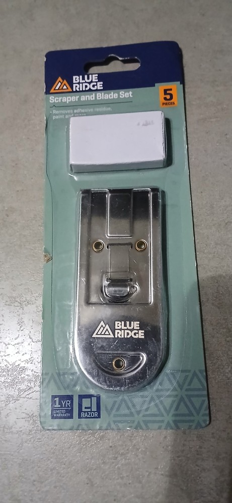 Blue Ridge Scraper And Blade Set 5 Razor  Blades Icluded