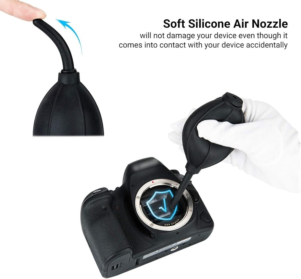 Soft Silicone Bulb Blower - Ideal for Cameras & Electronics Cleaning