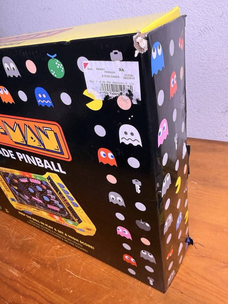 Electronic Arcade Pinball Pac-Man Edition Desktop Game Tested Fun