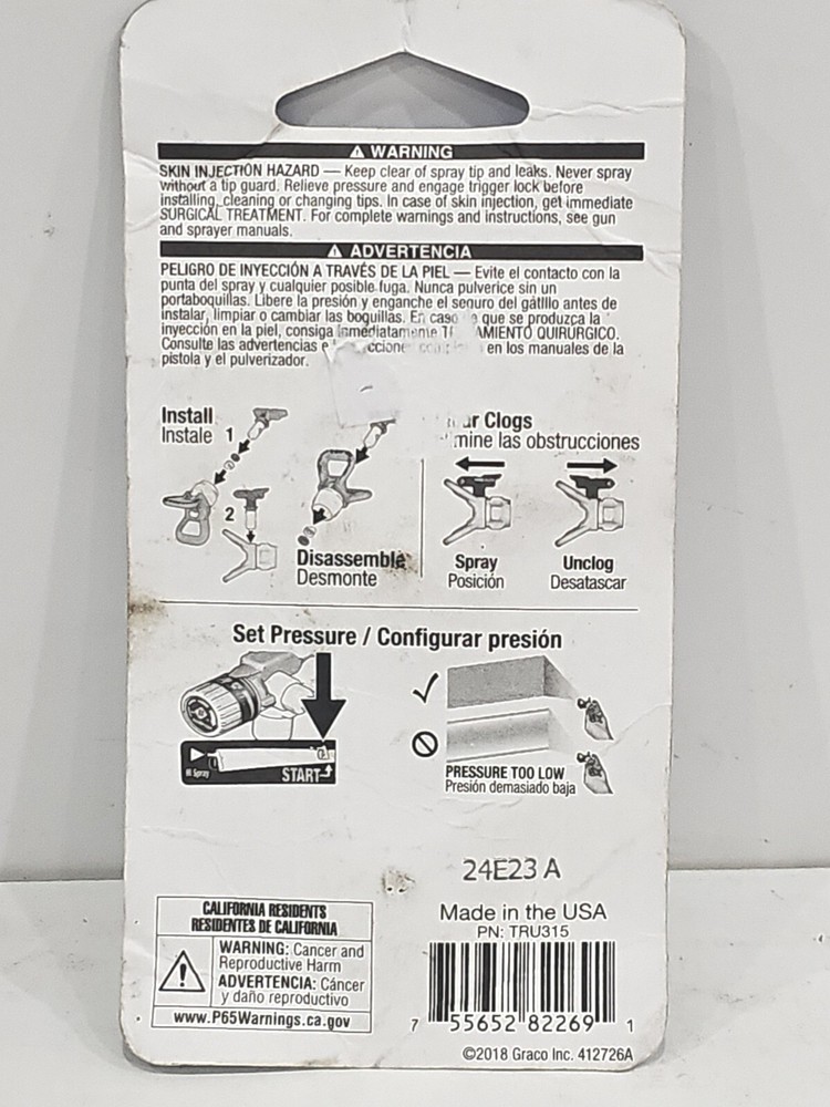 Graco Trueairless 315 Spray Tip