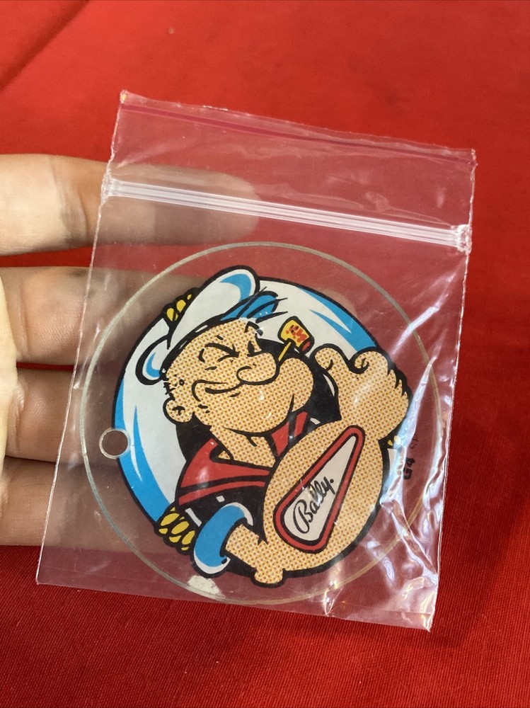 Vintage Bally Popeye G4 Plastic Keychain Accessory