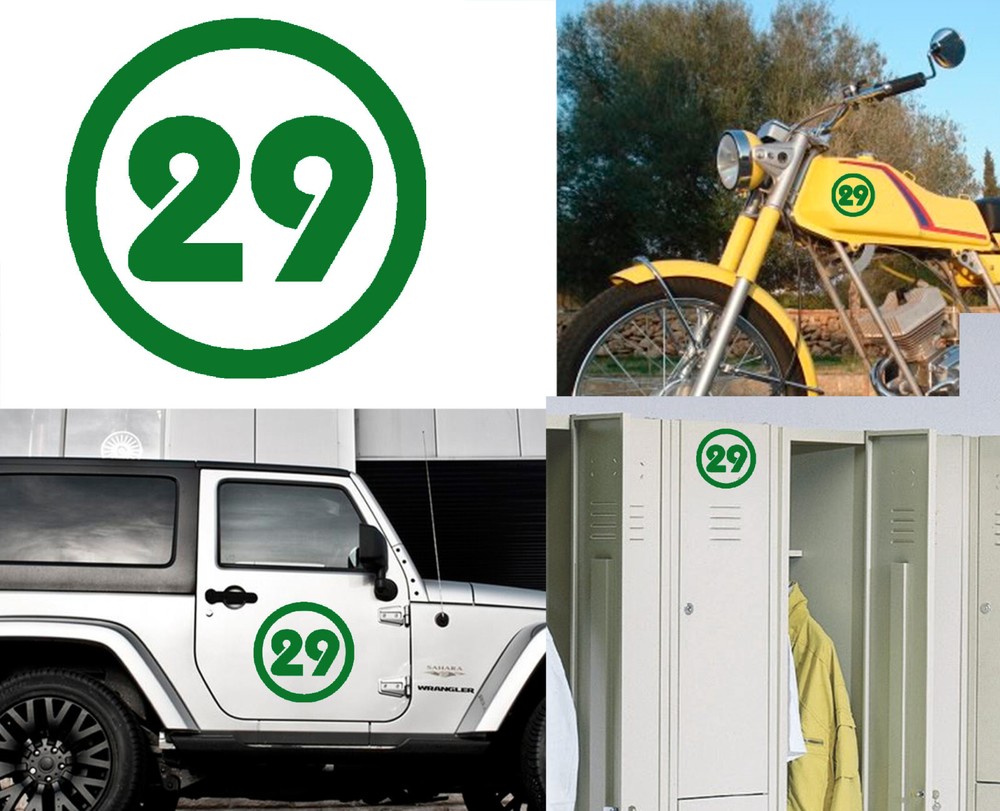 Number 29, Sticker Vinyl Version v2c