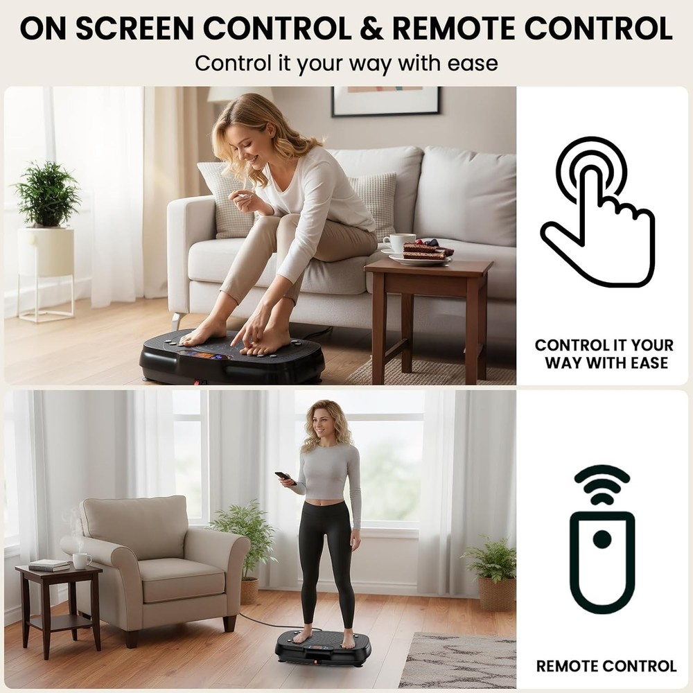 Vibration Plate Exercise Machine 400lbs Shake Plate Whole Body Workout Platform