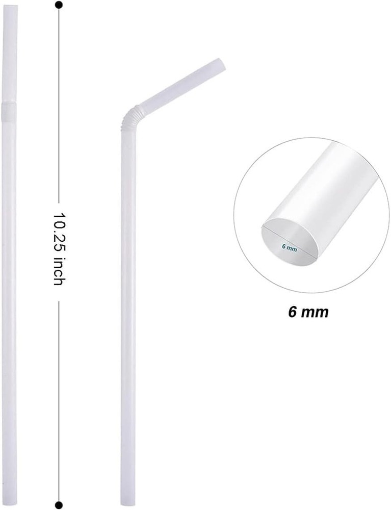 200 Count 100% Plant-Based Compostable 10.25 in Long PLA 200, White