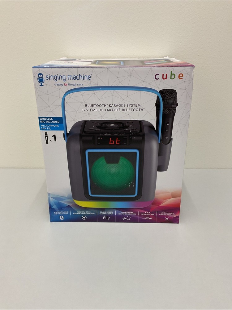 Singing Machine Cube Bluetooth Karaoke System with Wireless Microphone G98