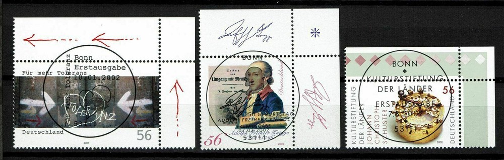 Bundle 2235, 2241, 2243, Corner 2 stamped, Mi. 3.20