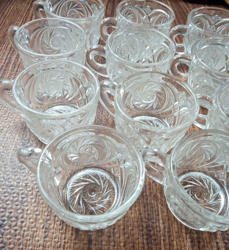 Punch Glasses Set of 11 EUC