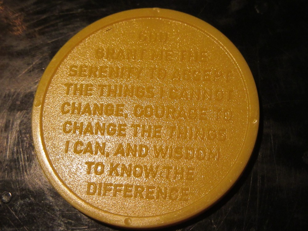 Alcoholics Anonymous Plastic AA 2 Month Poker Chip Medallion Token