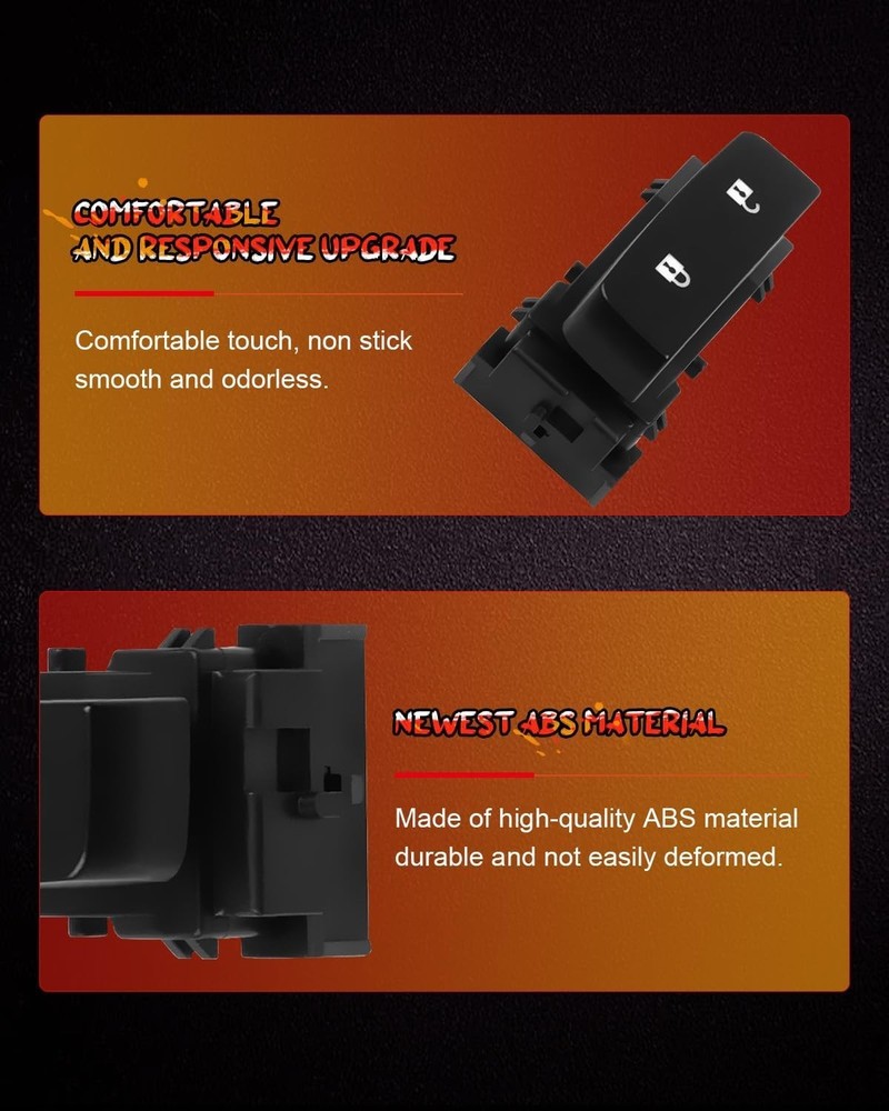 Door Lock Switch Control Switch Replacement fit for Silverado 1500 2500HD 2008-2