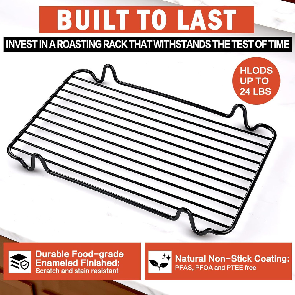 Roasting Rack,Heavy Duty Turkey Rack for Roasting Pan,Oven Roasting Rack Insert