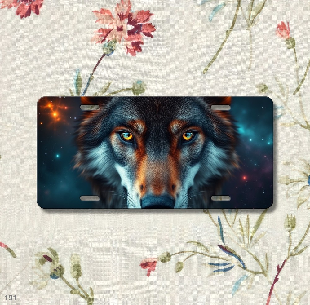 Bold Wolf License Plate Personalized Front Bumper Plate Special Gift