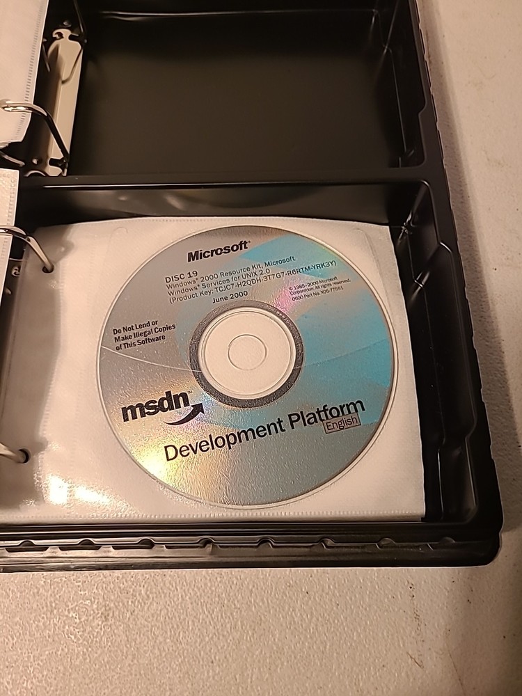 MICROSOFT MSDN Software Discs w/Storage Case Lot of 43