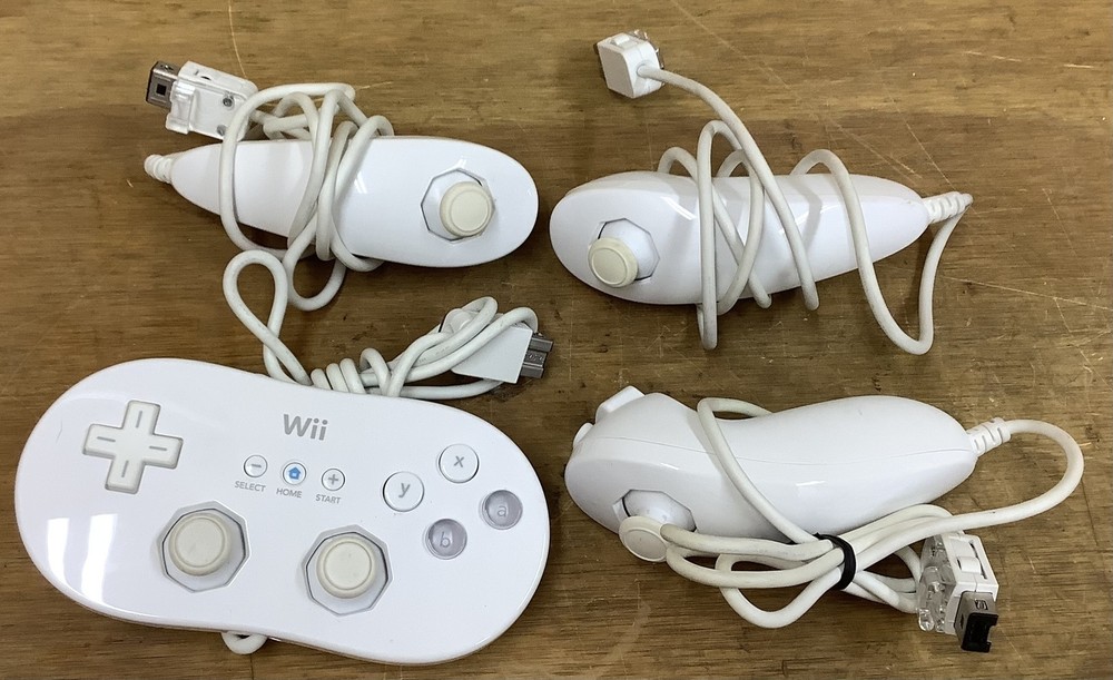 Nintendo Wii Accessories Bundle - Used - 3 Wheel Controllers, And MORE!
