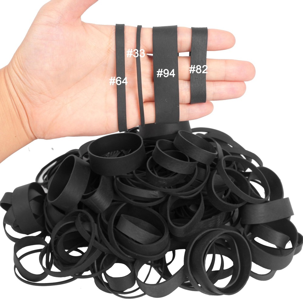 HAIDIBAO Rubber Bands Assorted Sizes Black Elastic Tactical