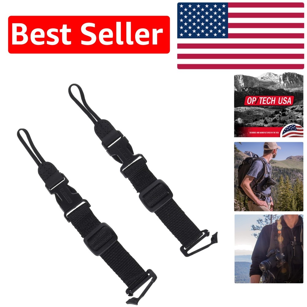 Adjustable Black Camera & Binocular Connectors - Secure Backpack Attachment