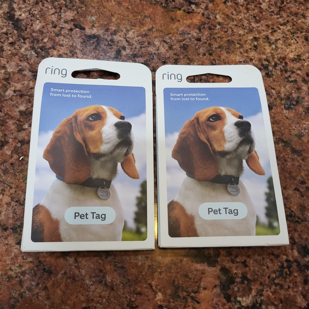 2x Ring Pet Tag Brand New Sealed QR code keychain security tracker
