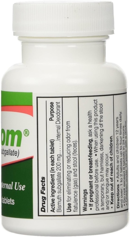 DEVROM Tablets (Internal Deoderant)200MG 100chewable tablets