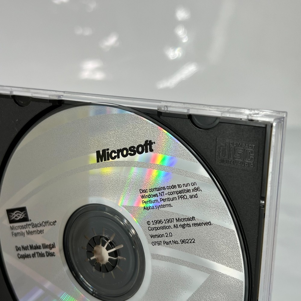 Microsoft Proxy Server 2.0 Firewall and Web Cache Windows NT CD-ROM (1997) w/Key