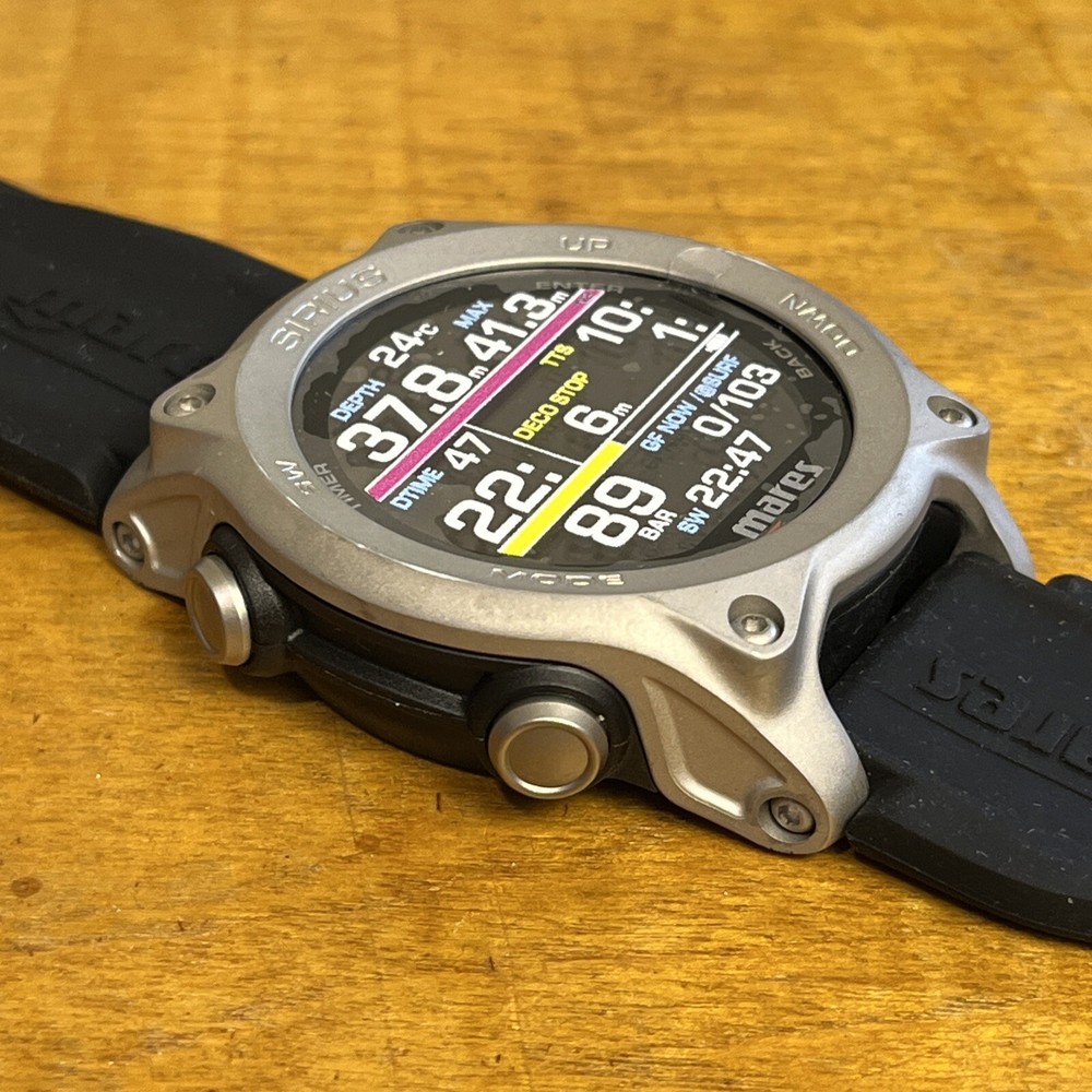 Mares SIRIUS Wrist Watch Dive Computer Silver - Color Screen Rechargeable Scuba