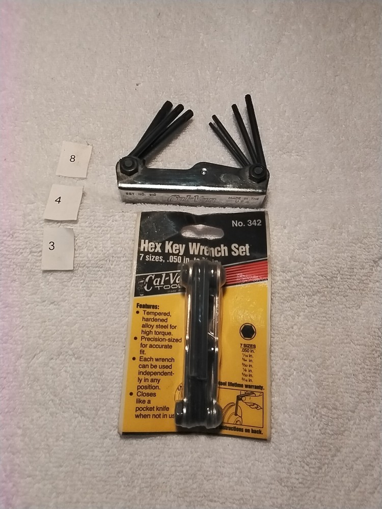 2pc CAL-VAN 910 FOLDING TORX 342FOLDING HEX SAE USA 🇺🇸