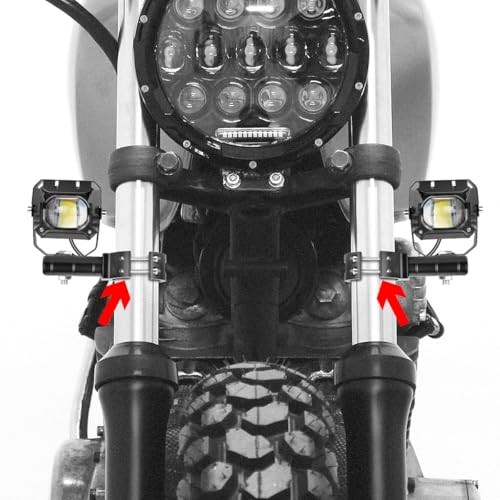 Motorcycle Fork Mount Brackets Fog Spot Light Mount Brackets Aluminium Front