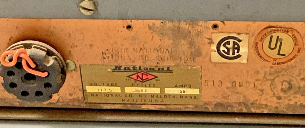 NATIONAL NC-109 SHORTWAVE RECEIVER