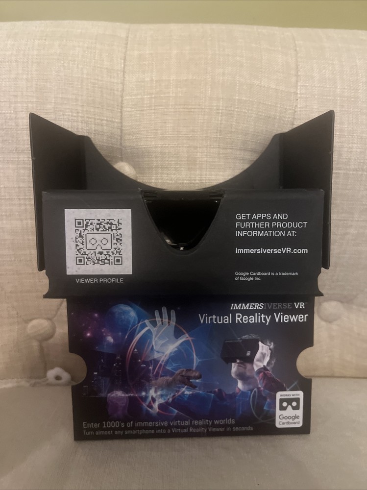Immersiverse Google Cardboard Virtual Reality VR Viewer - NEW